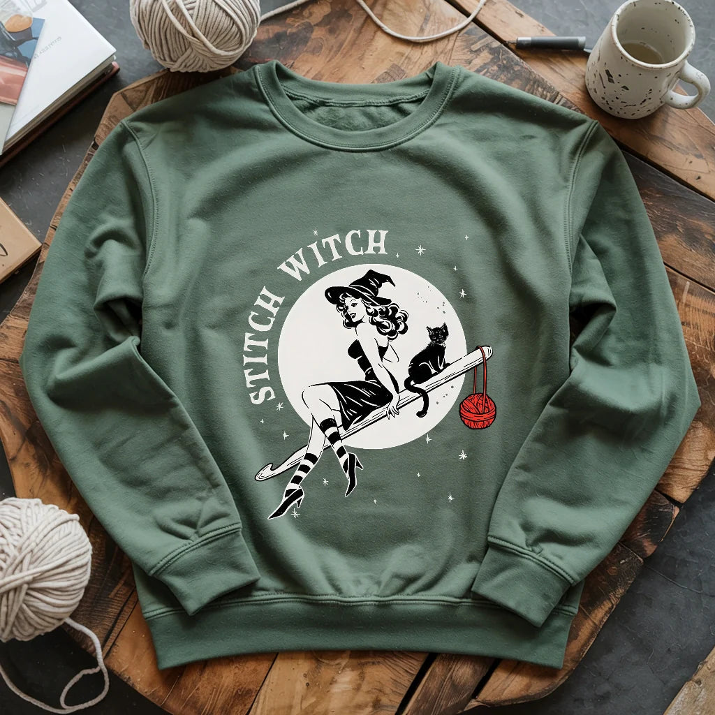 Crochet Stitch Witch Sweatshirt