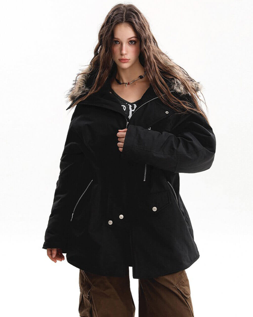 Bad Reputation Fur Trim Parka
