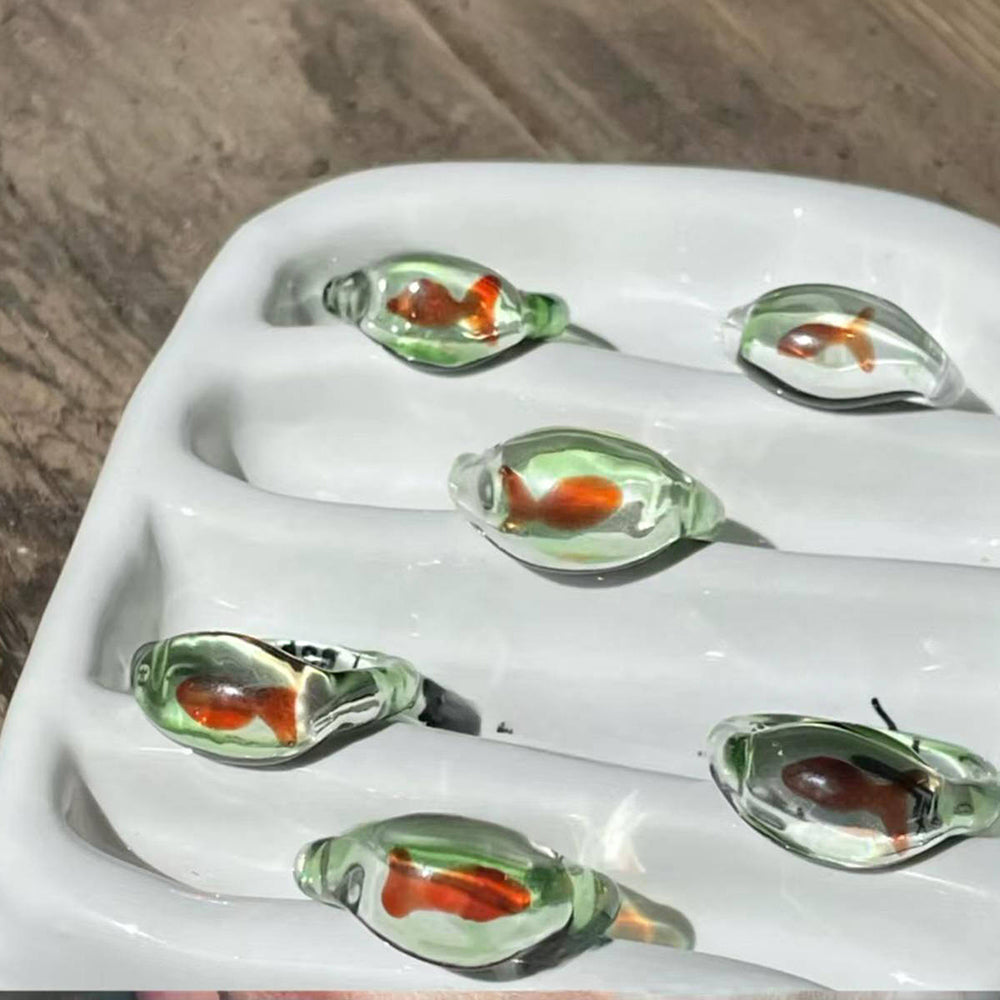 Goldfish Clear Resin Ring
