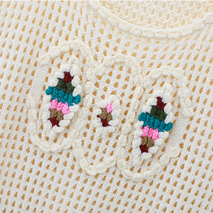 Grandmacore Cropped Knit Vest
