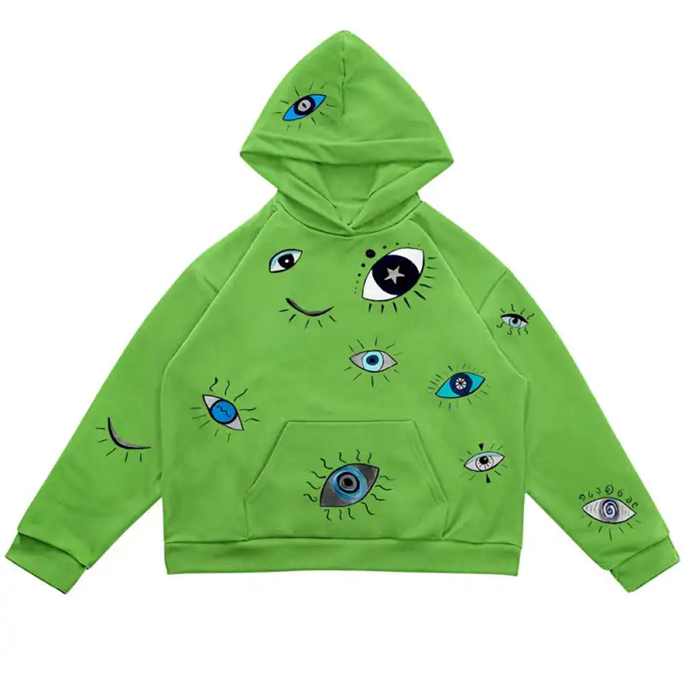 Indie Eye Print Hoodie