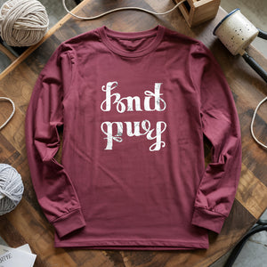 Knit Purl Long Sleeve T-shirt