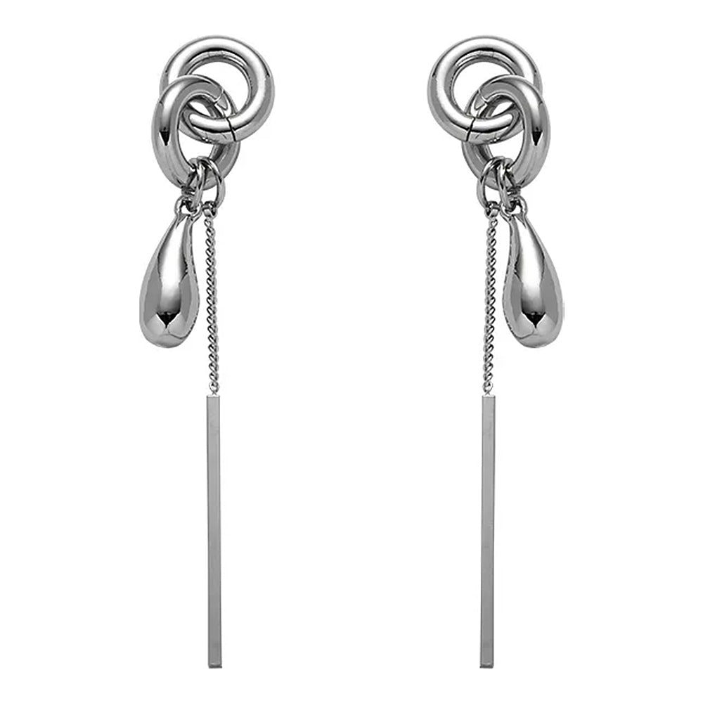 Melted Chain Drop Earrings