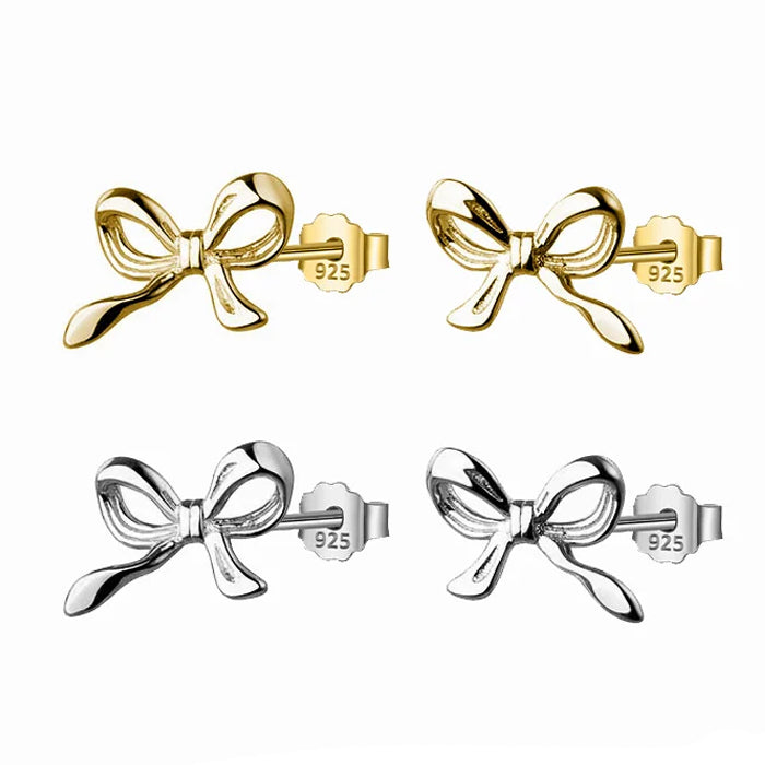 Minimalist Bow Stud Earrings