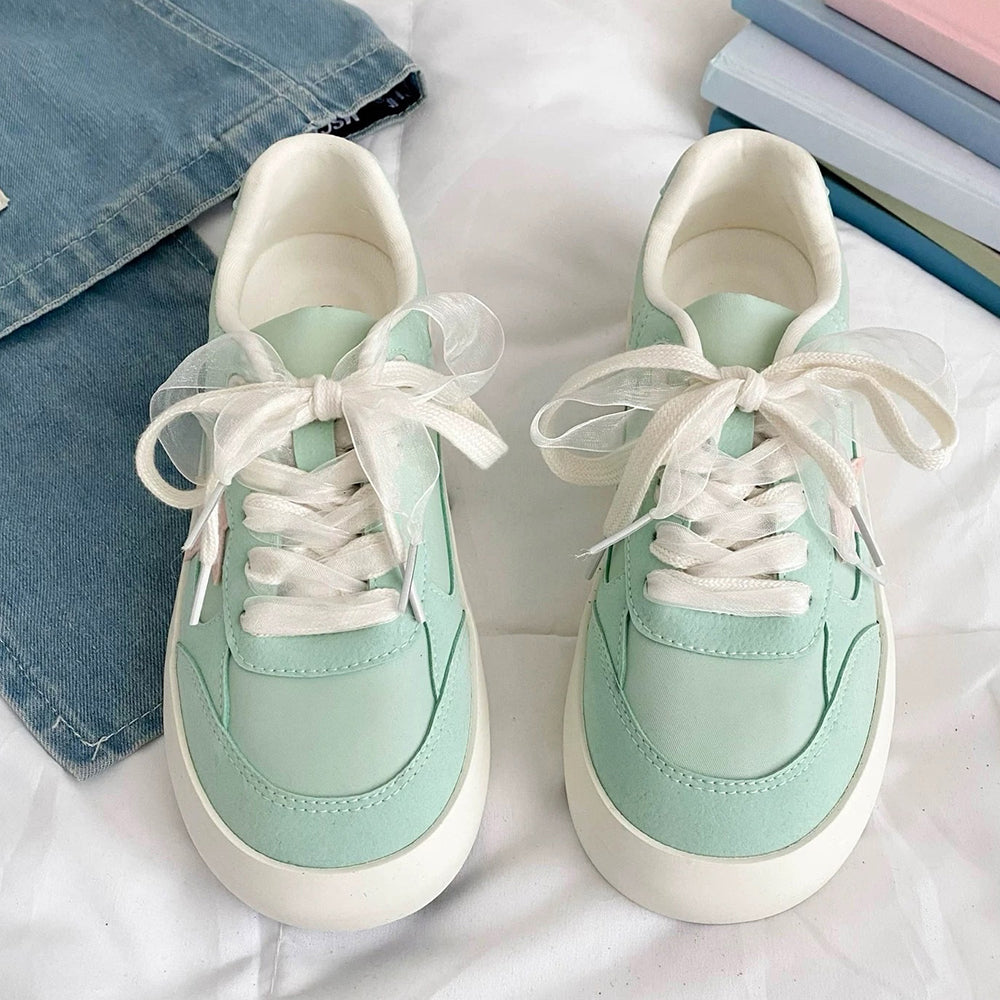 Pastel Color Star Patch Sneakers