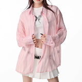 Pink Sheer Oversized Shirt