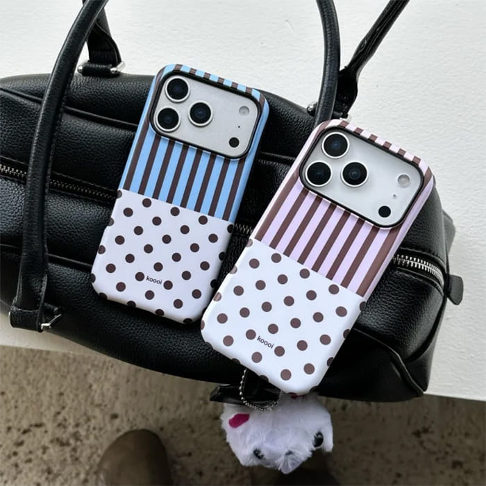 Polka Dot & Stripes iPhone Case