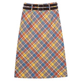 Preppy Colorful Plaid Maxi Skirt