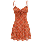 Preppy Style Plaid Mini Dress