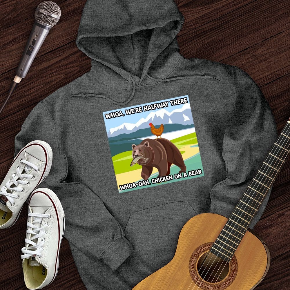 Chicken On A Bear Hoodie