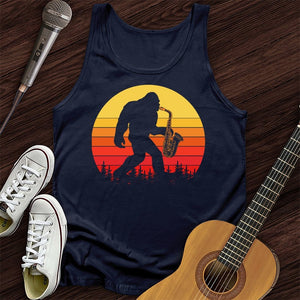 BigFoot Playing Sax Tank Top