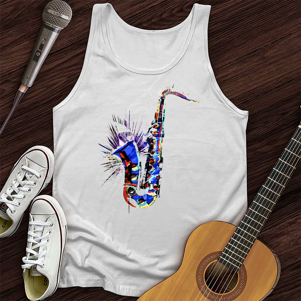 Blue Jazz Sax Tank Top