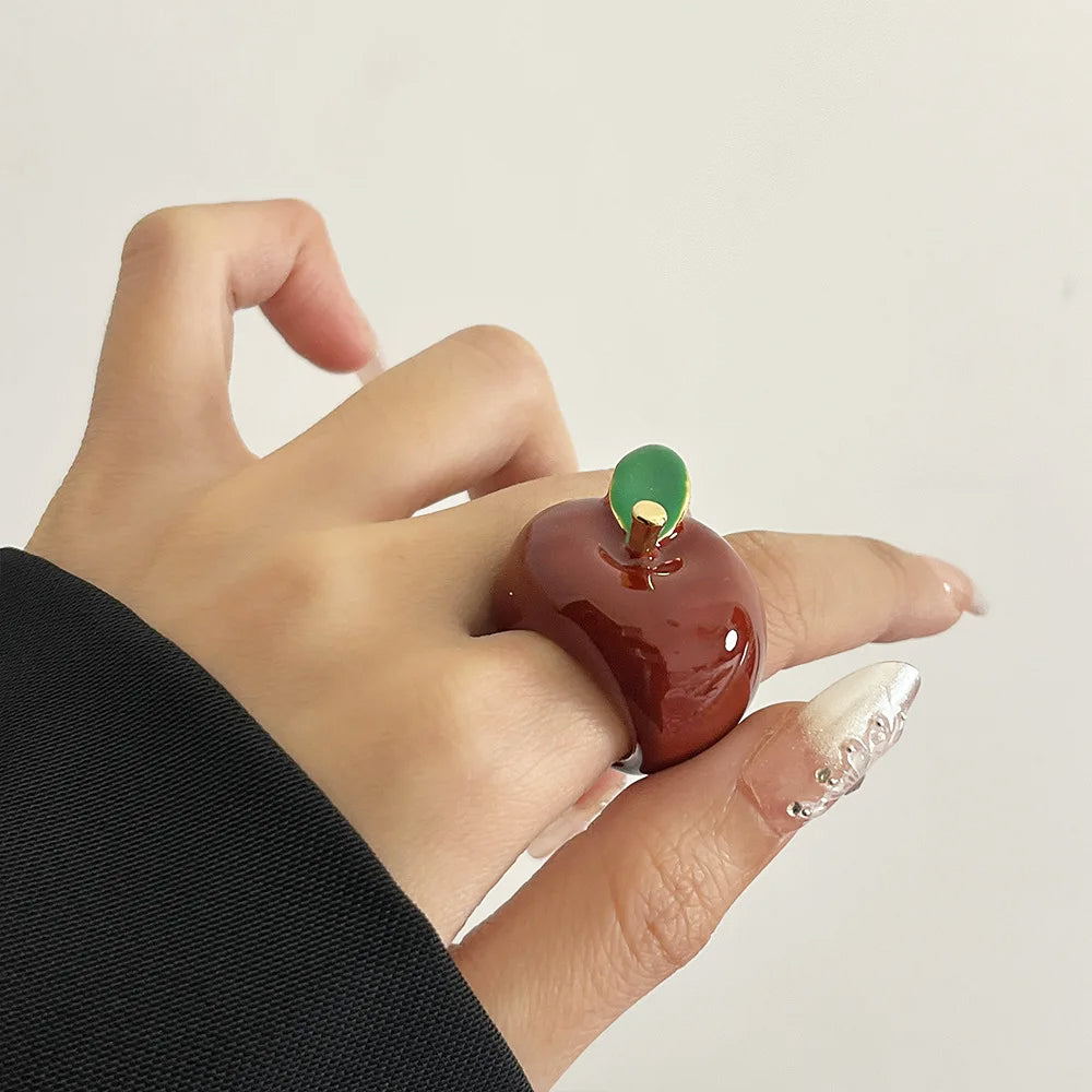 Red Apple Core Ring