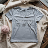 My Needs Are Simple Lady V-neck