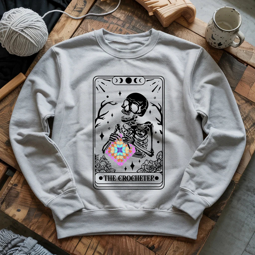 Skeleton Crocheter Tarot Sweatshirt