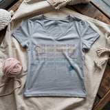 Just One More Row Lady V-neck
