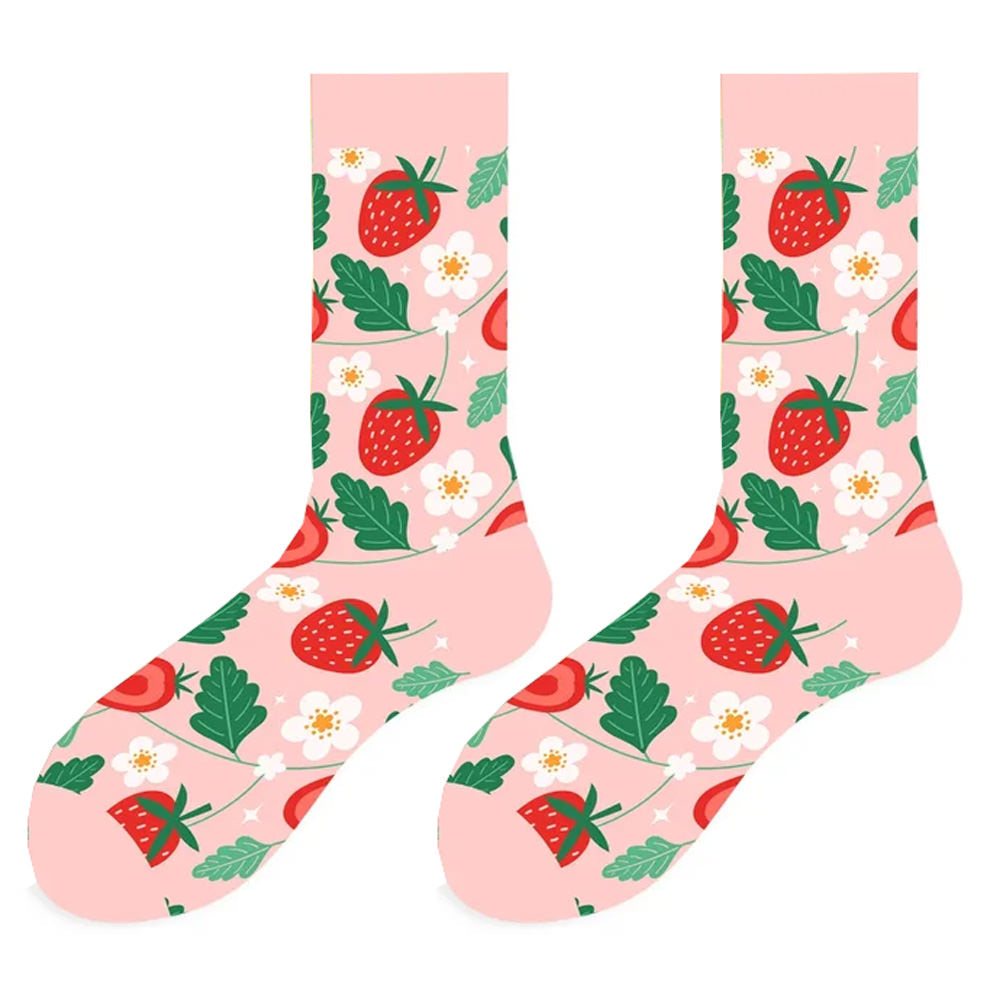 Strawberry Print Socks