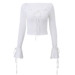 Front-Lace Coquette Top