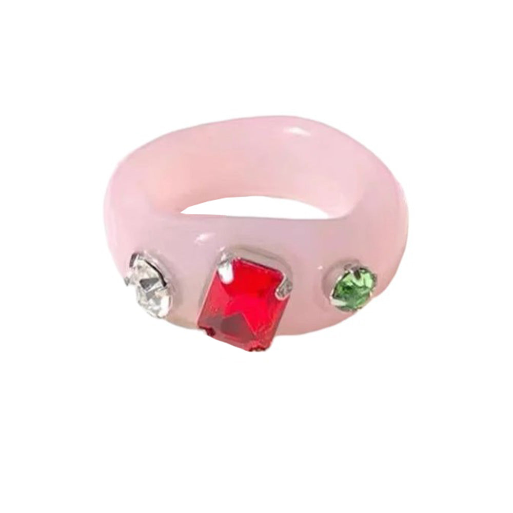 Y2K Rhinestone Acrylic Ring
